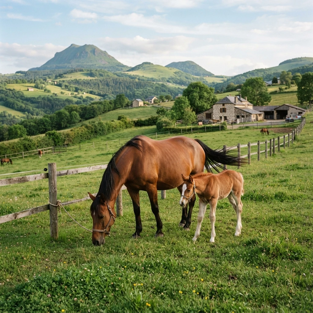 Élevage de chevaux au Equifit Auvergne, Charbonnières-les-Vieilles